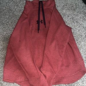 - dark orange under armour sweatshirt